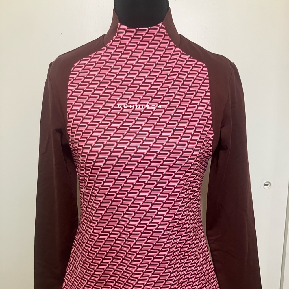 Rohnisch Pink and Brown Long Sleeve Top